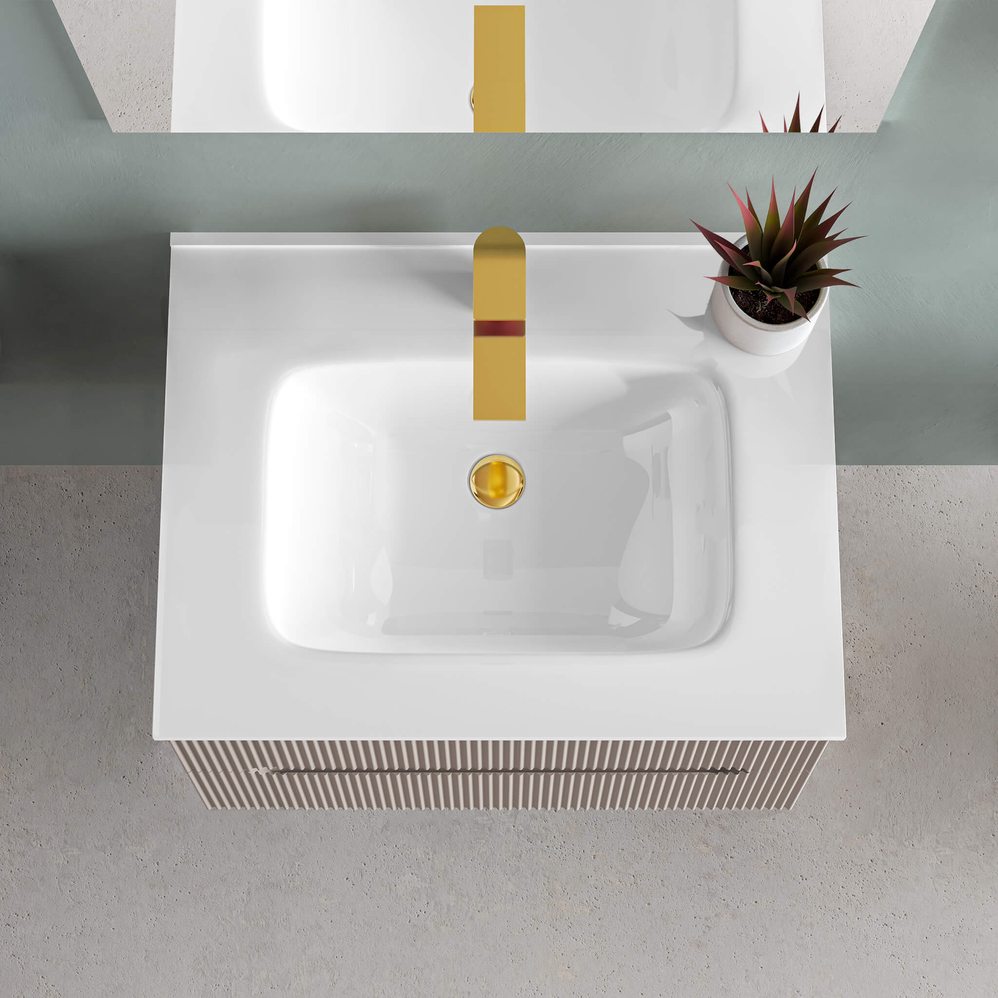 white gloss vanity top