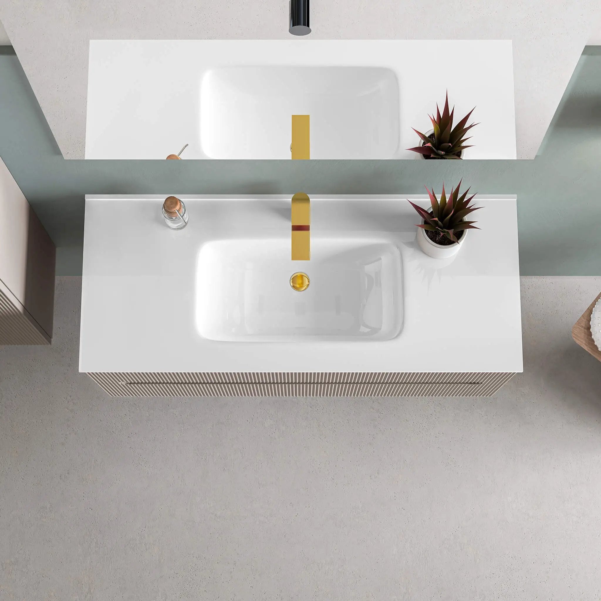 white gloss vanity top