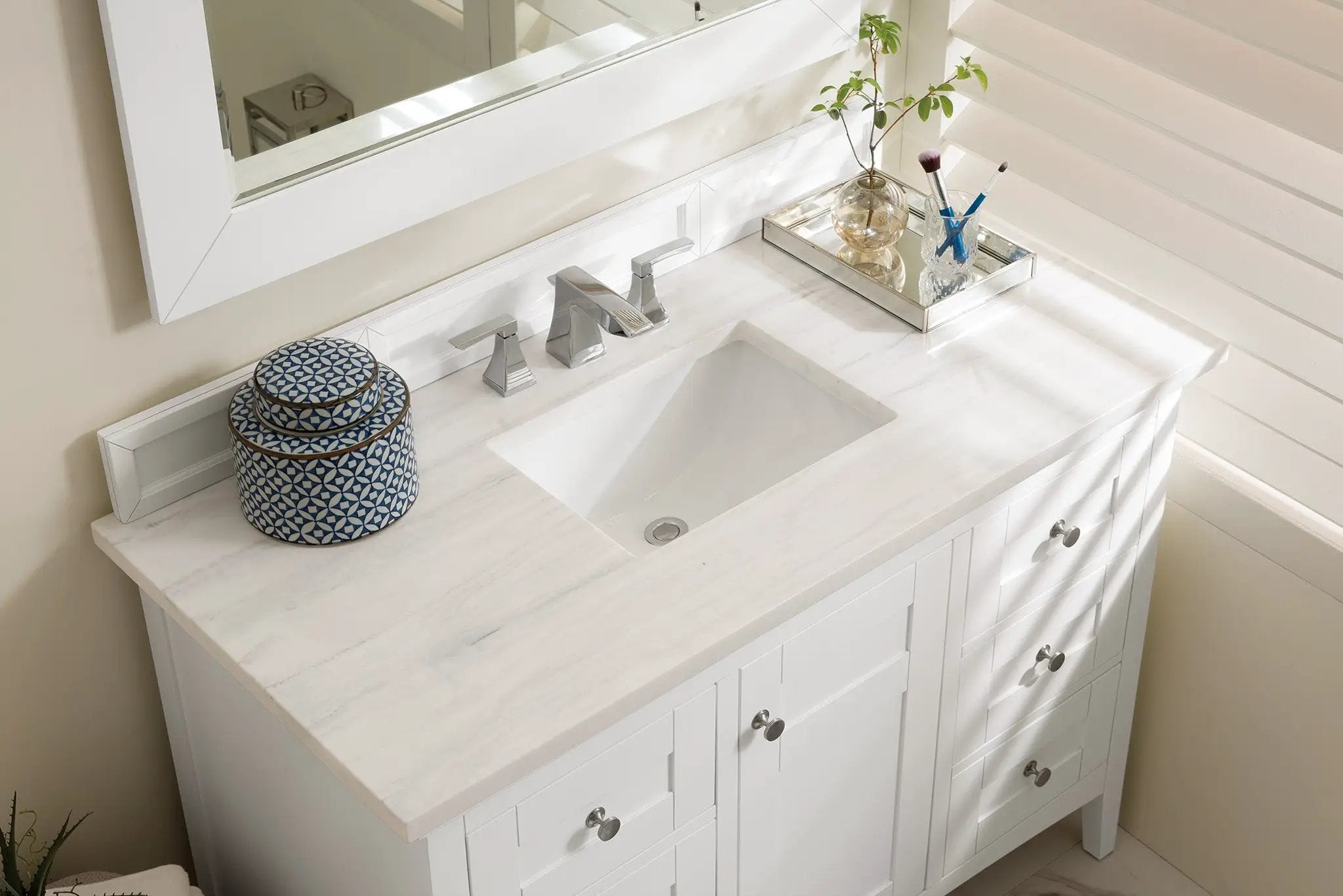 bright white vanity