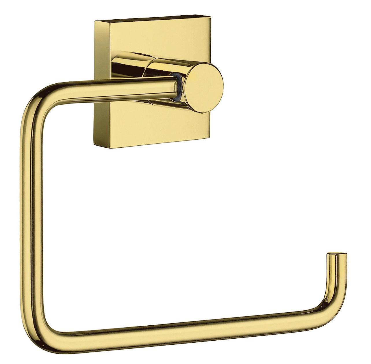 polished brass toilet roll holder