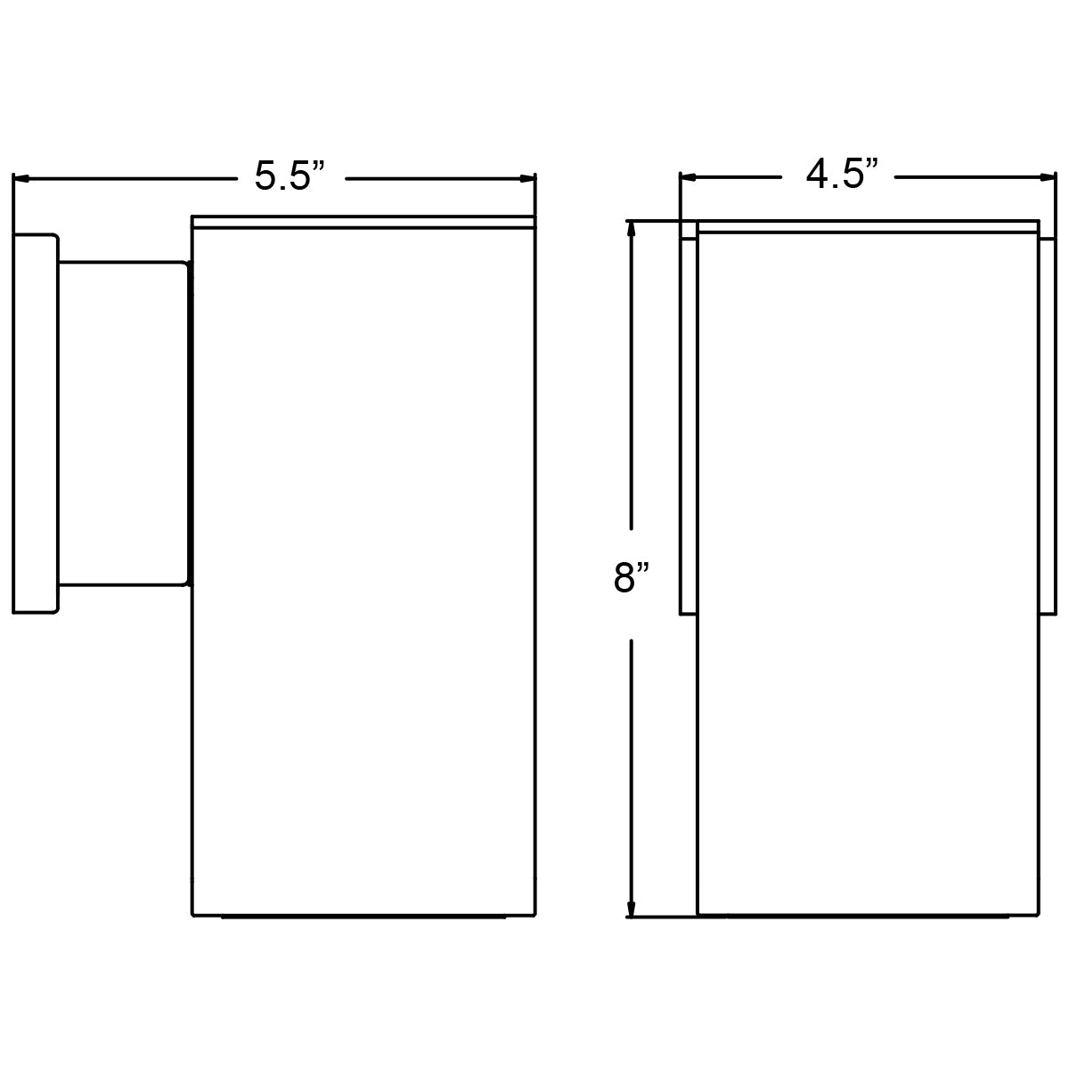 bronze led wall mount