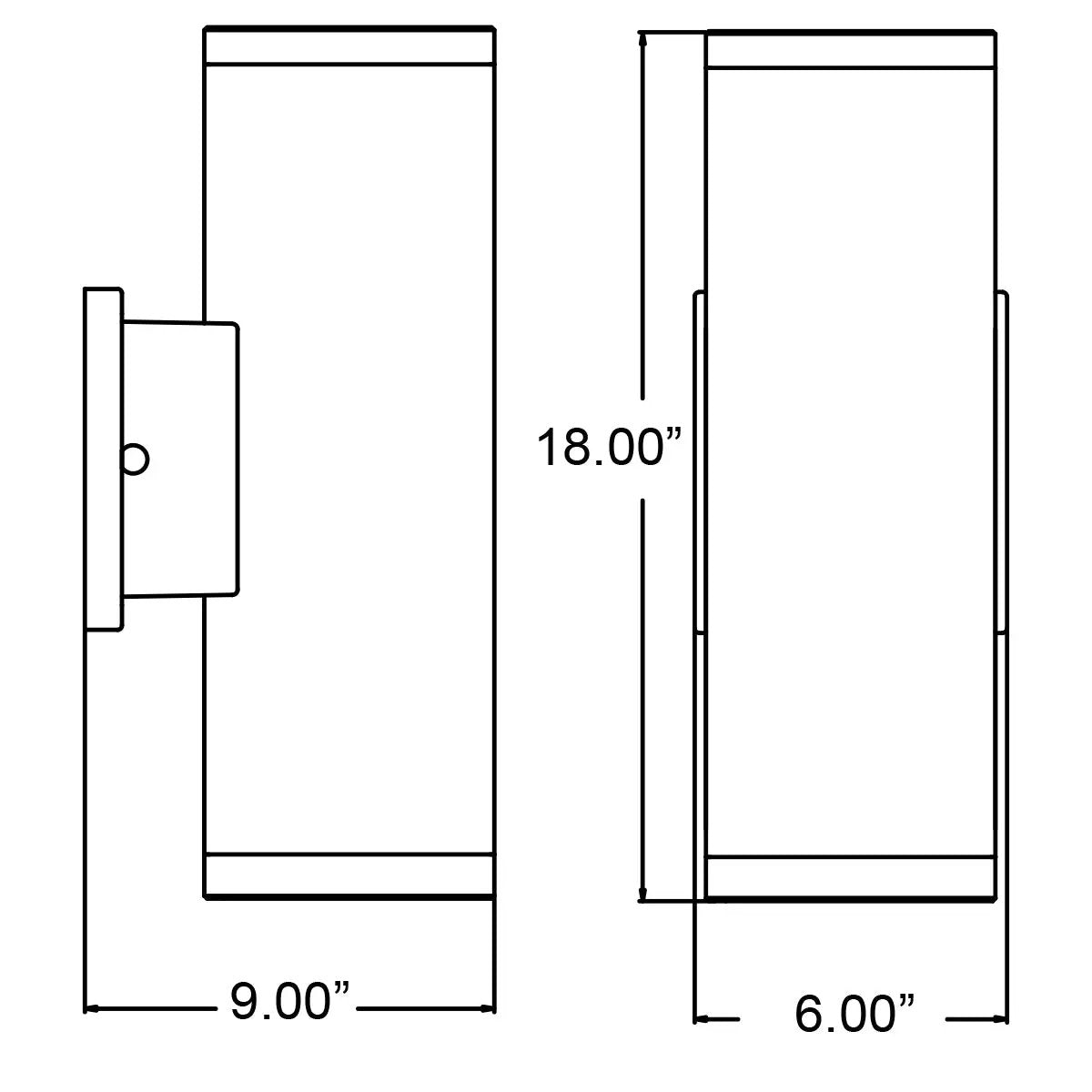 bronze led wall mount