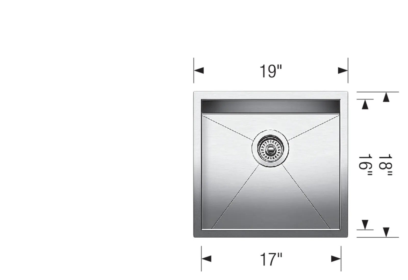 satin polish stainless steel sink