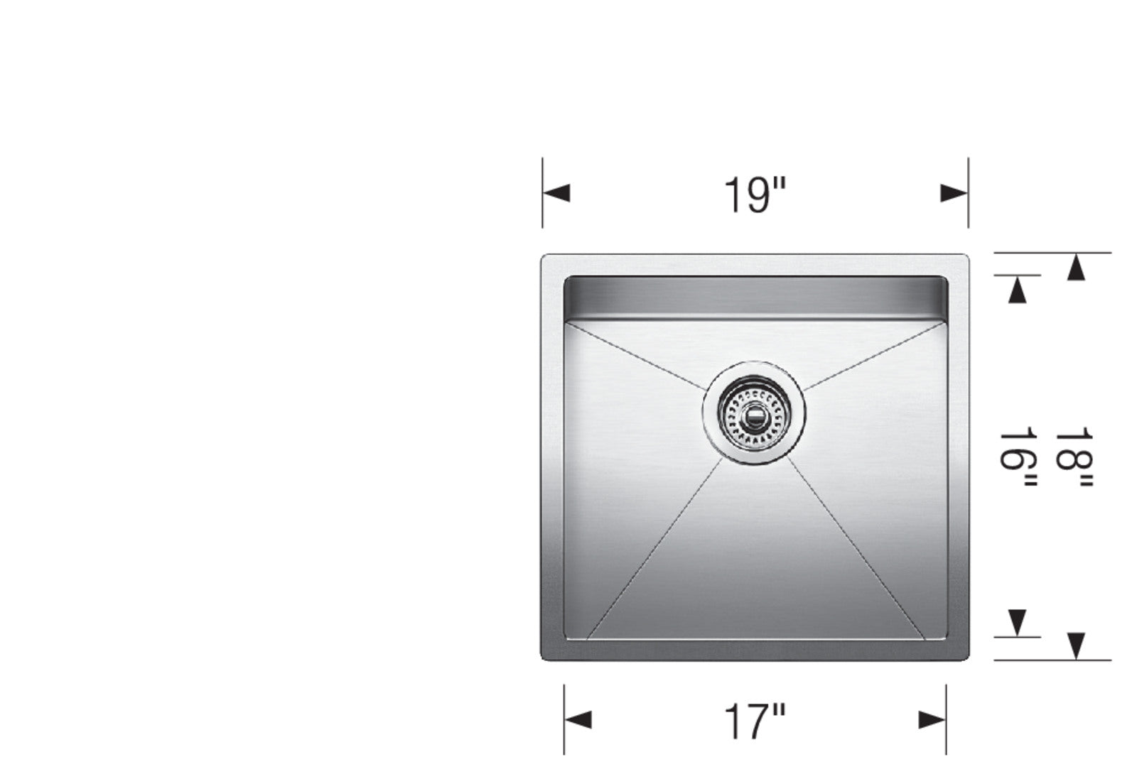 satin polish stainless steel sink