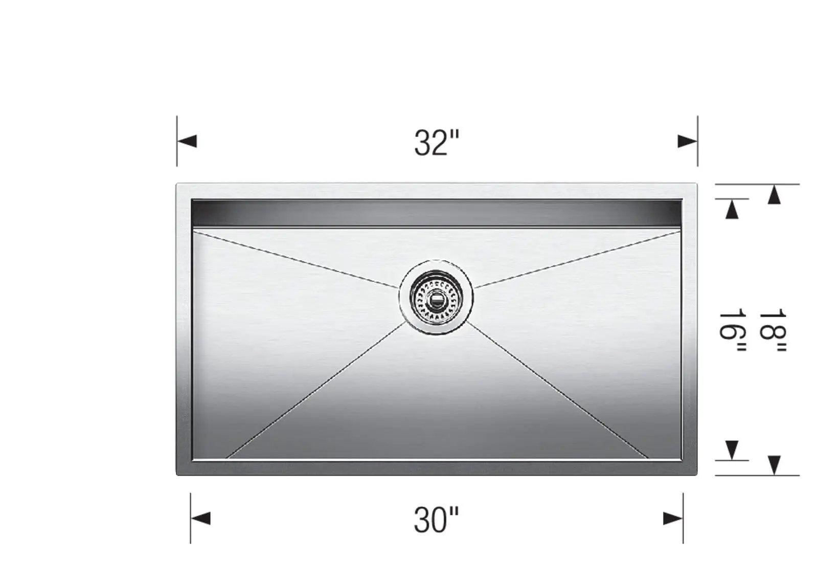 satin polish stainless steel sink