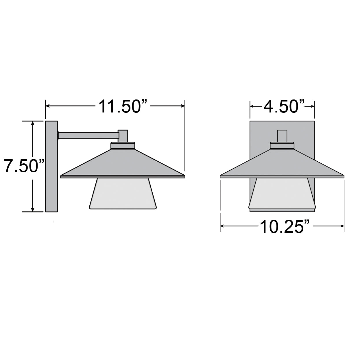 satin led wall mount