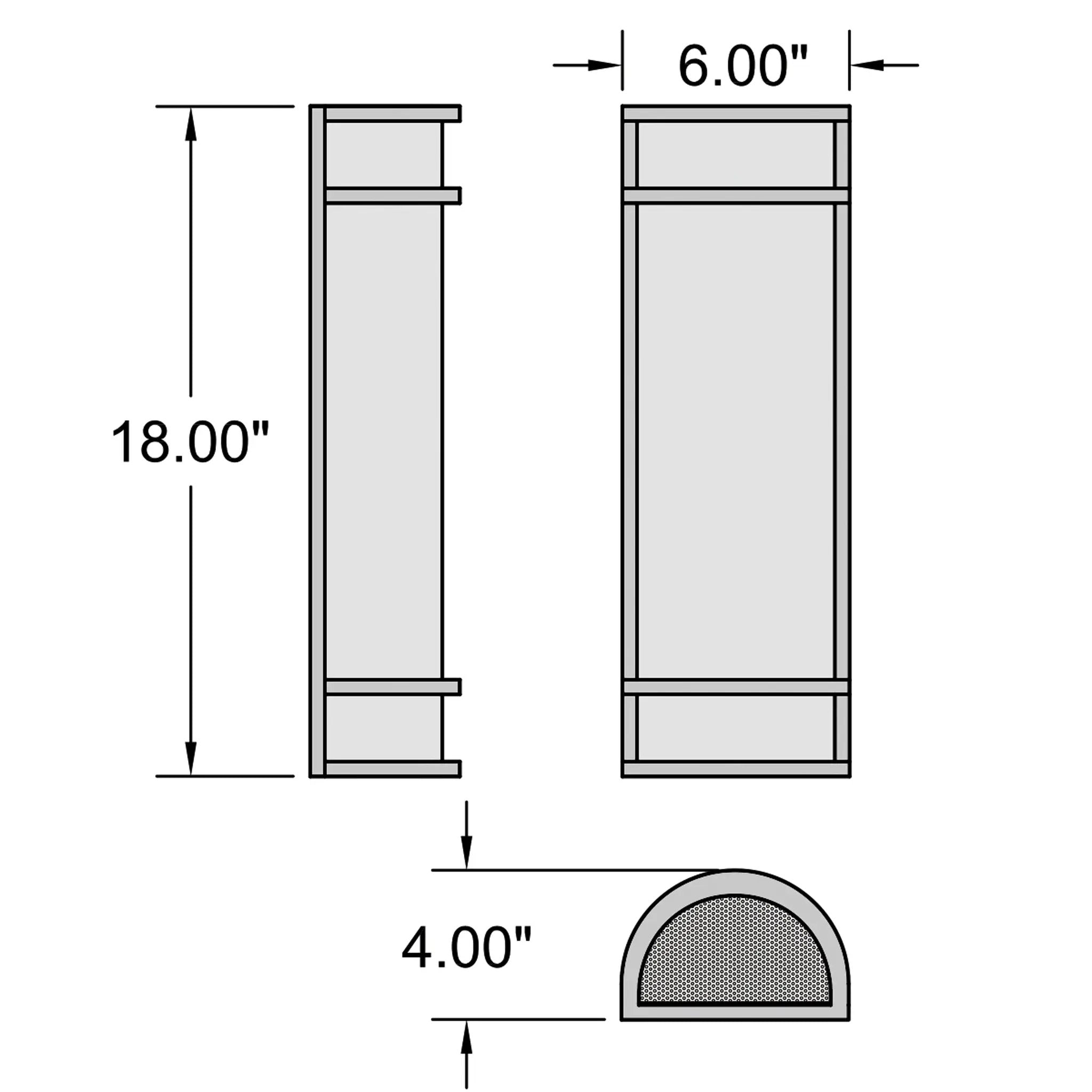 satin led wall mount