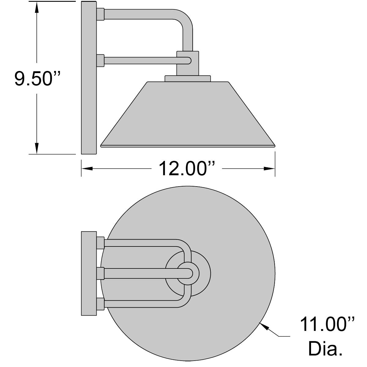 black led wall mount