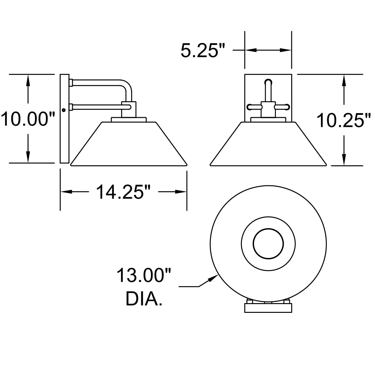 black led wall mount