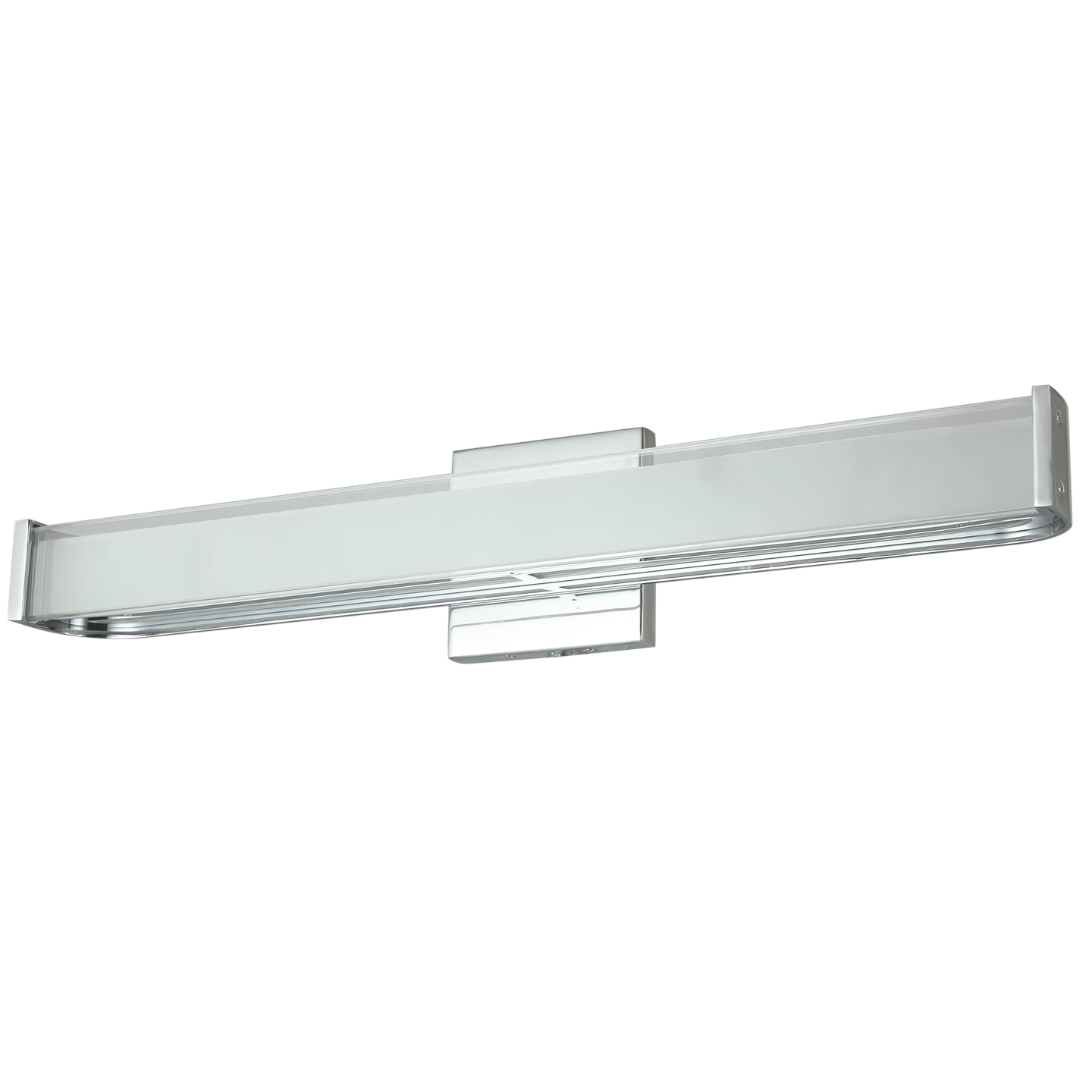 Abra Lighting Bend (m) Curved Metal Vanity with Frosted Glass Diffuser
