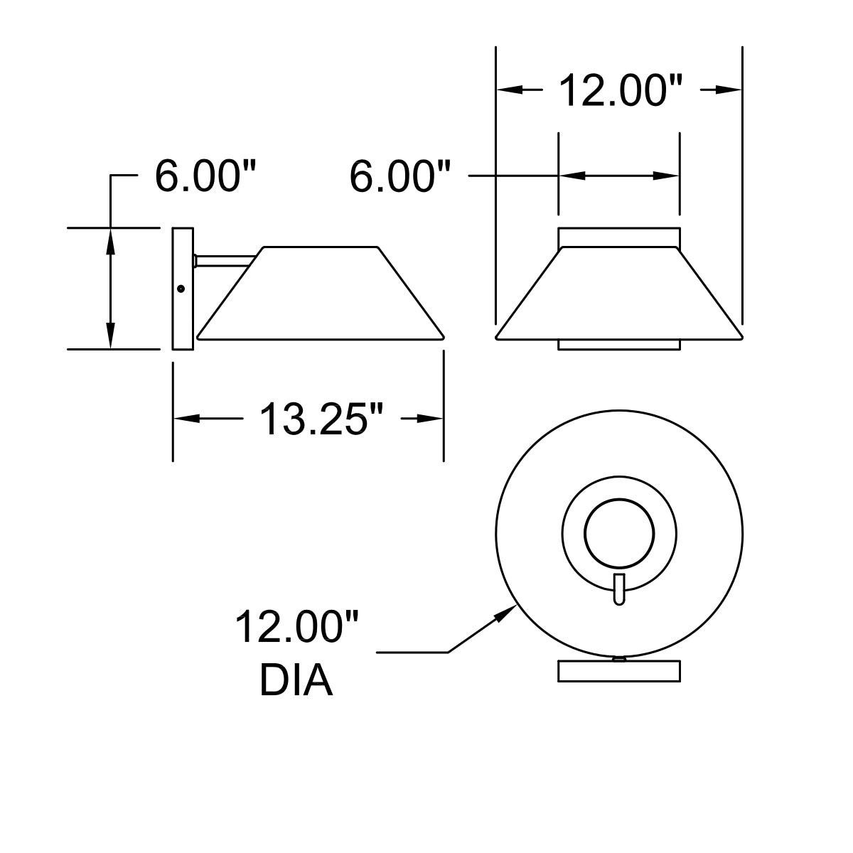 black led wall mount