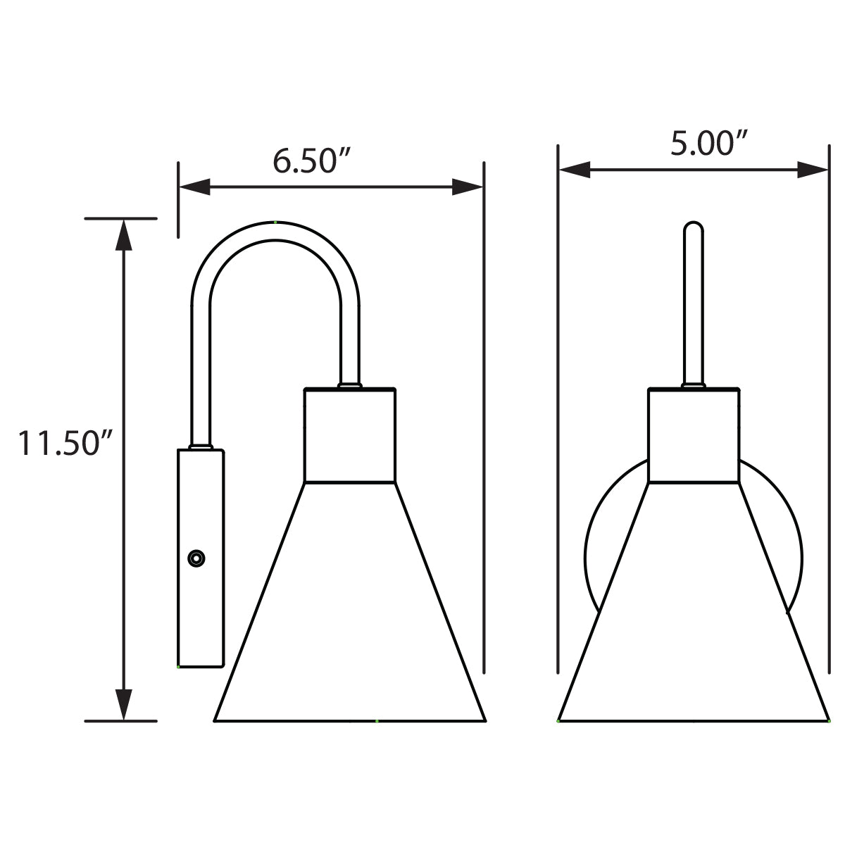 black led wall mount
