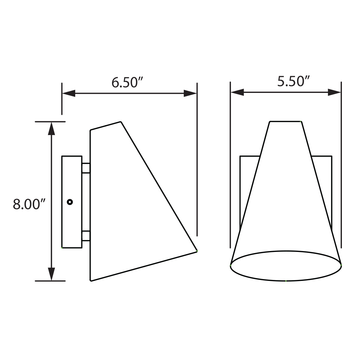 black led wall mount