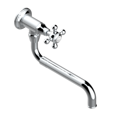 chrome polished faucet