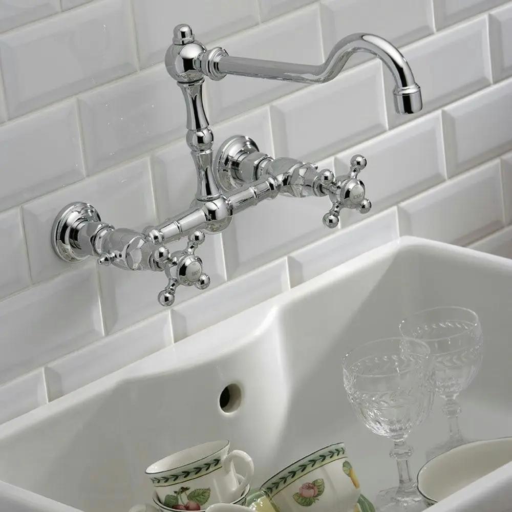 chrome polished faucet