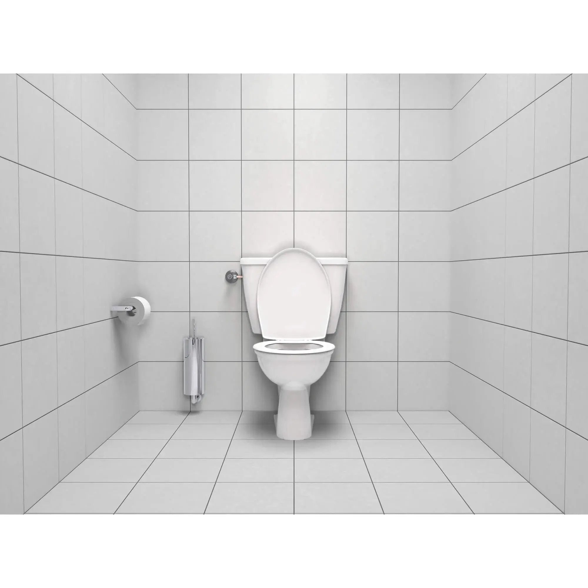 chrome toilet brush