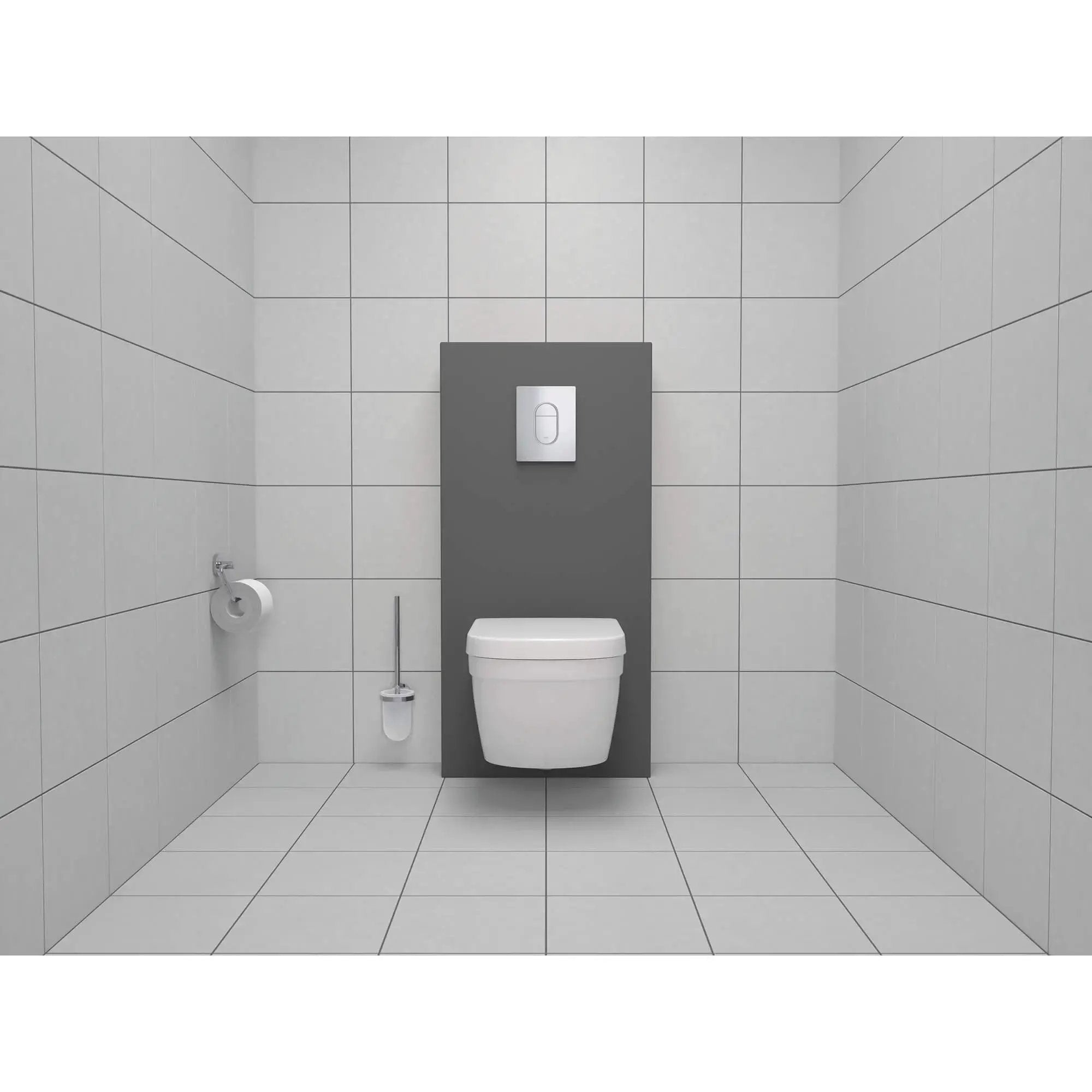 chrome toilet brush