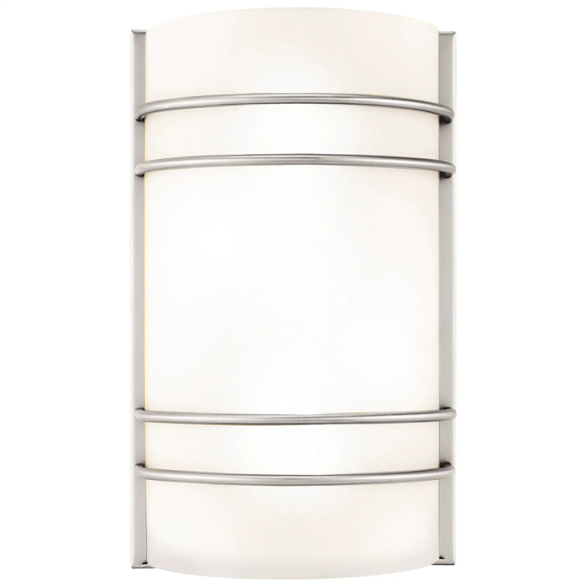 brushed steel led wall sconce