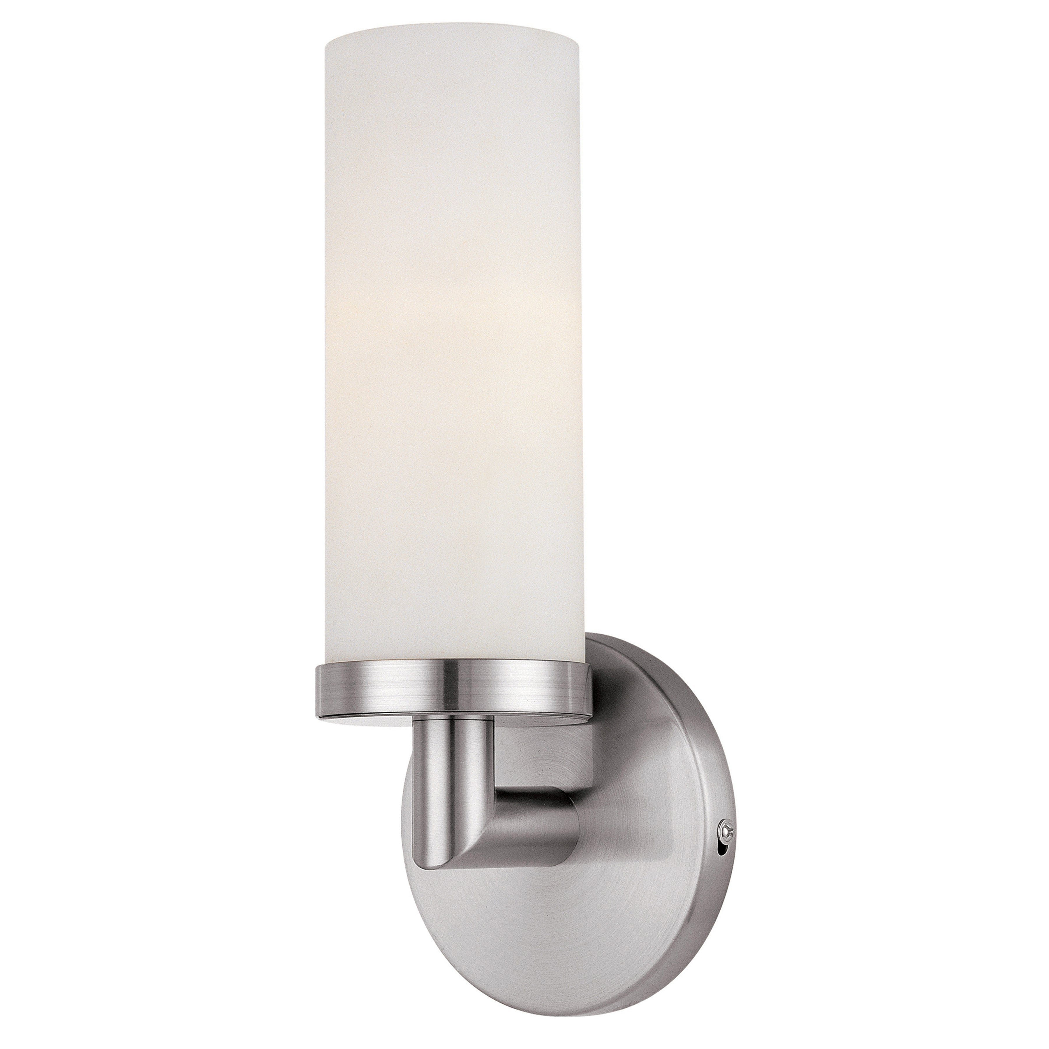 brushed steel wall sconce