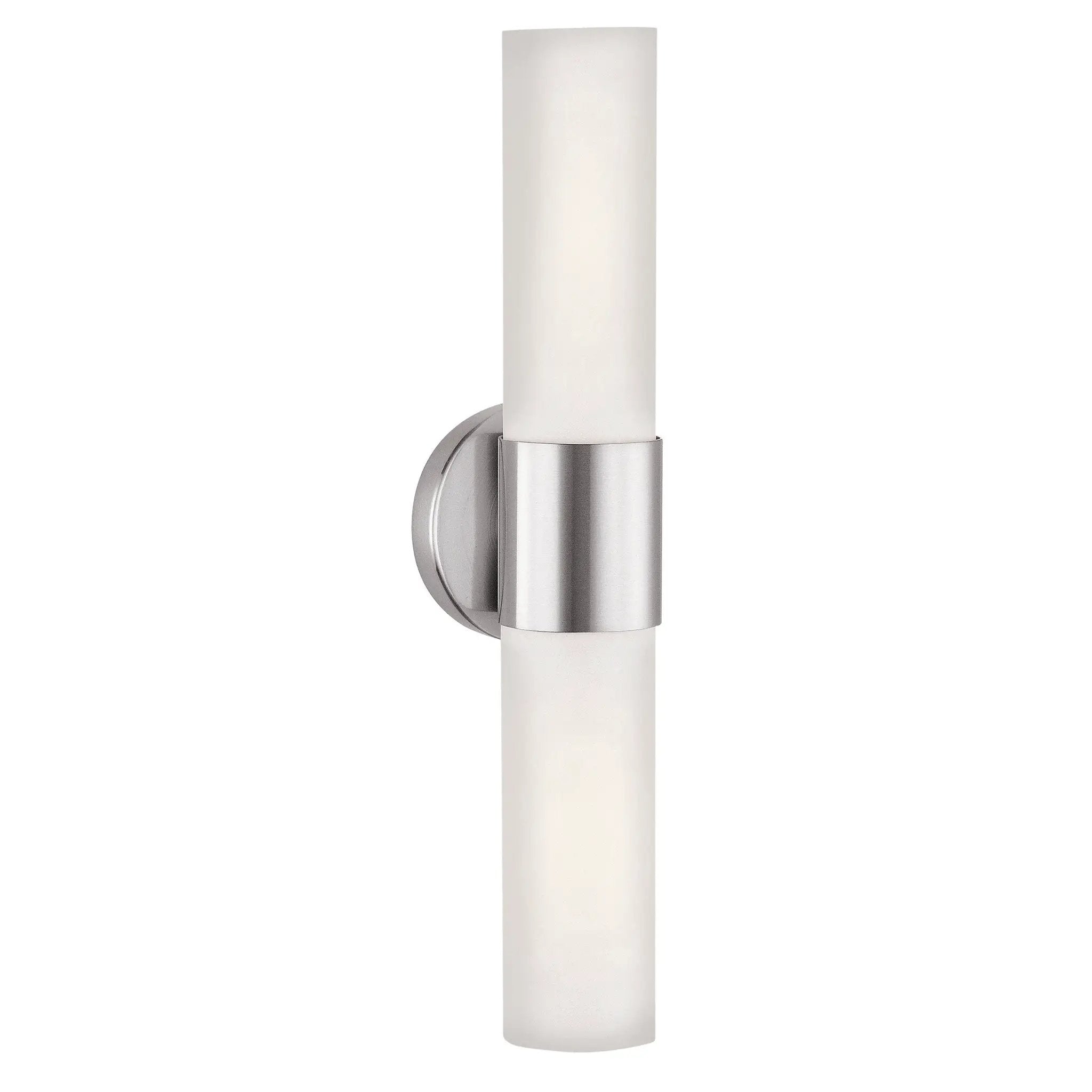 brushed steel wall sconce