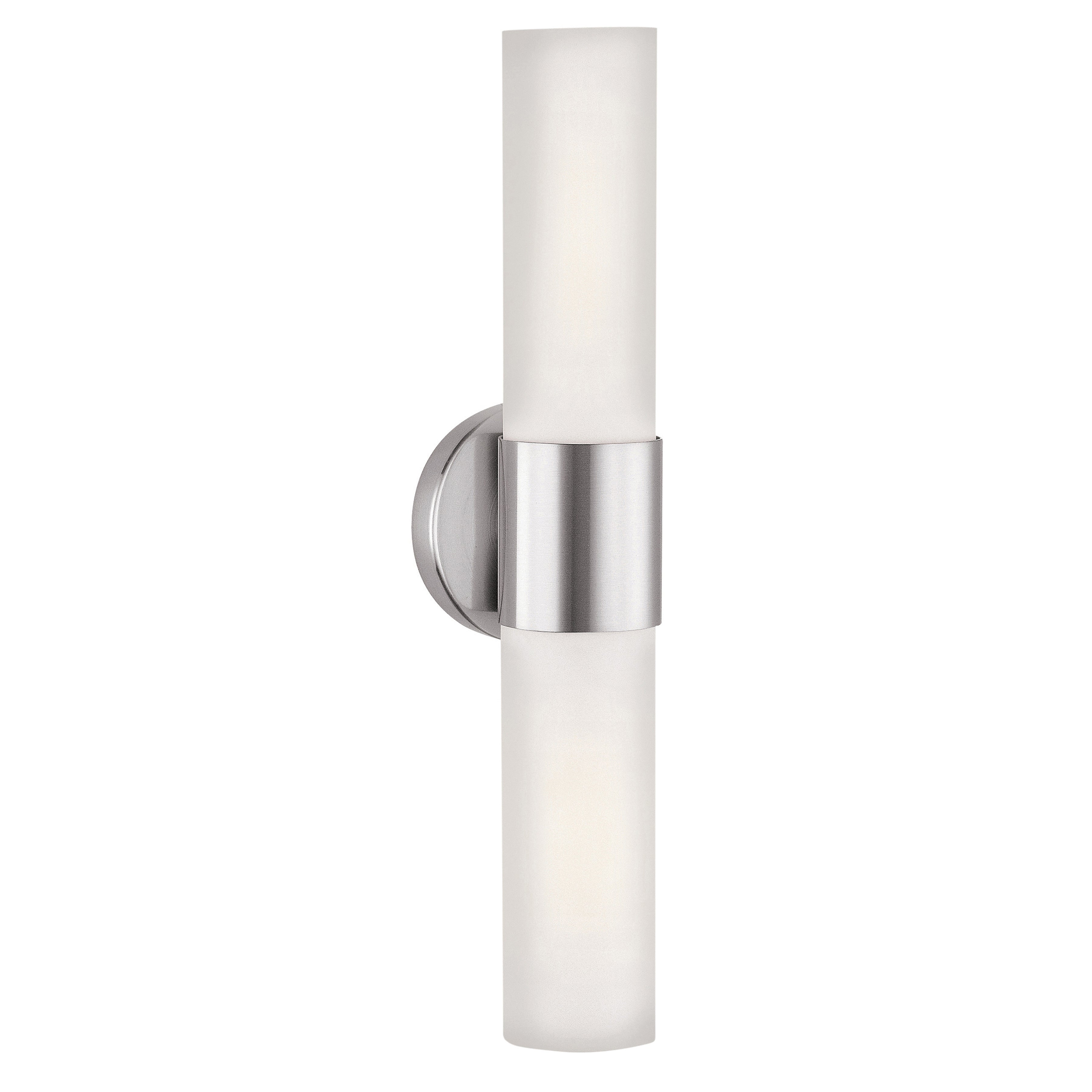 brushed steel wall sconce