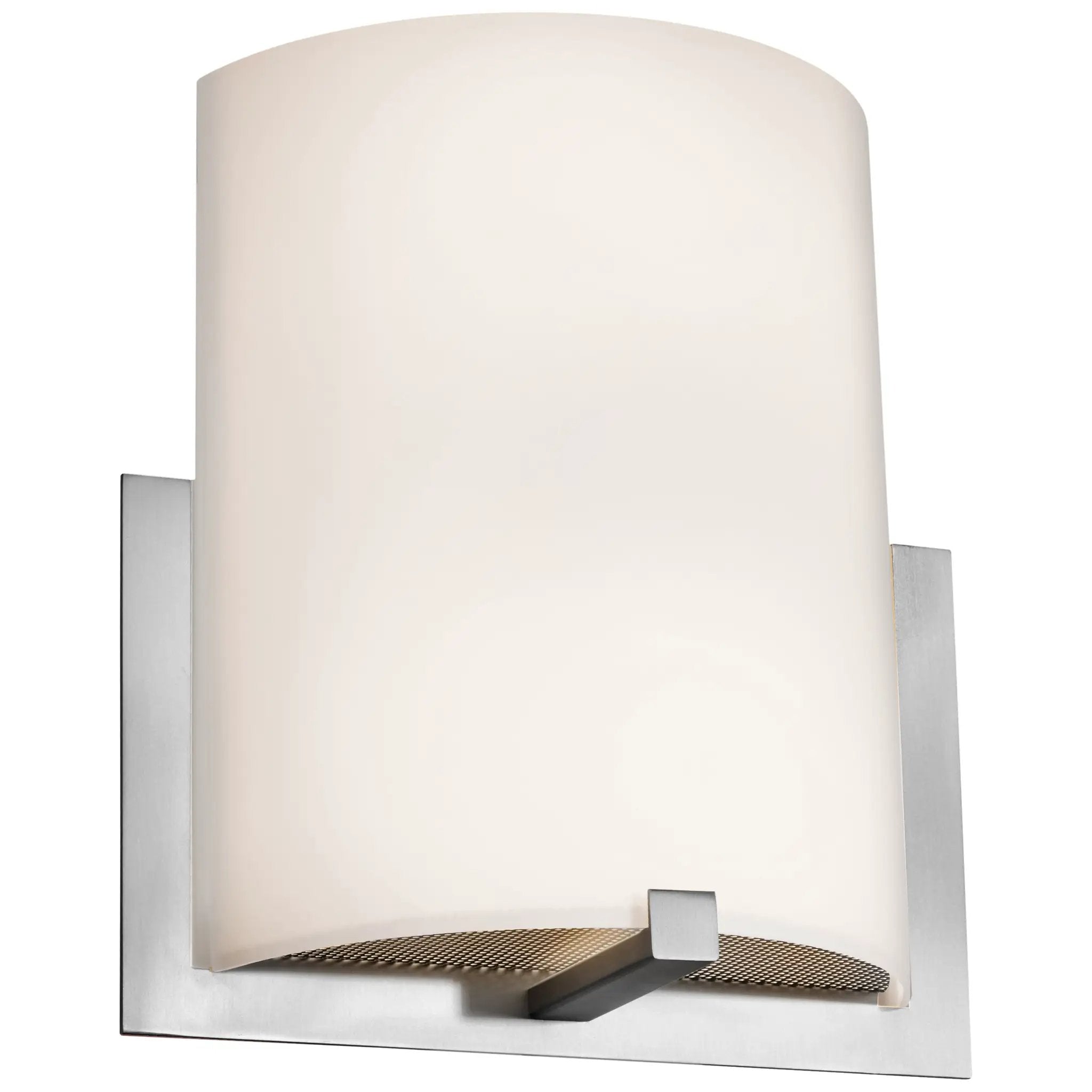 brushed steel wall sconce