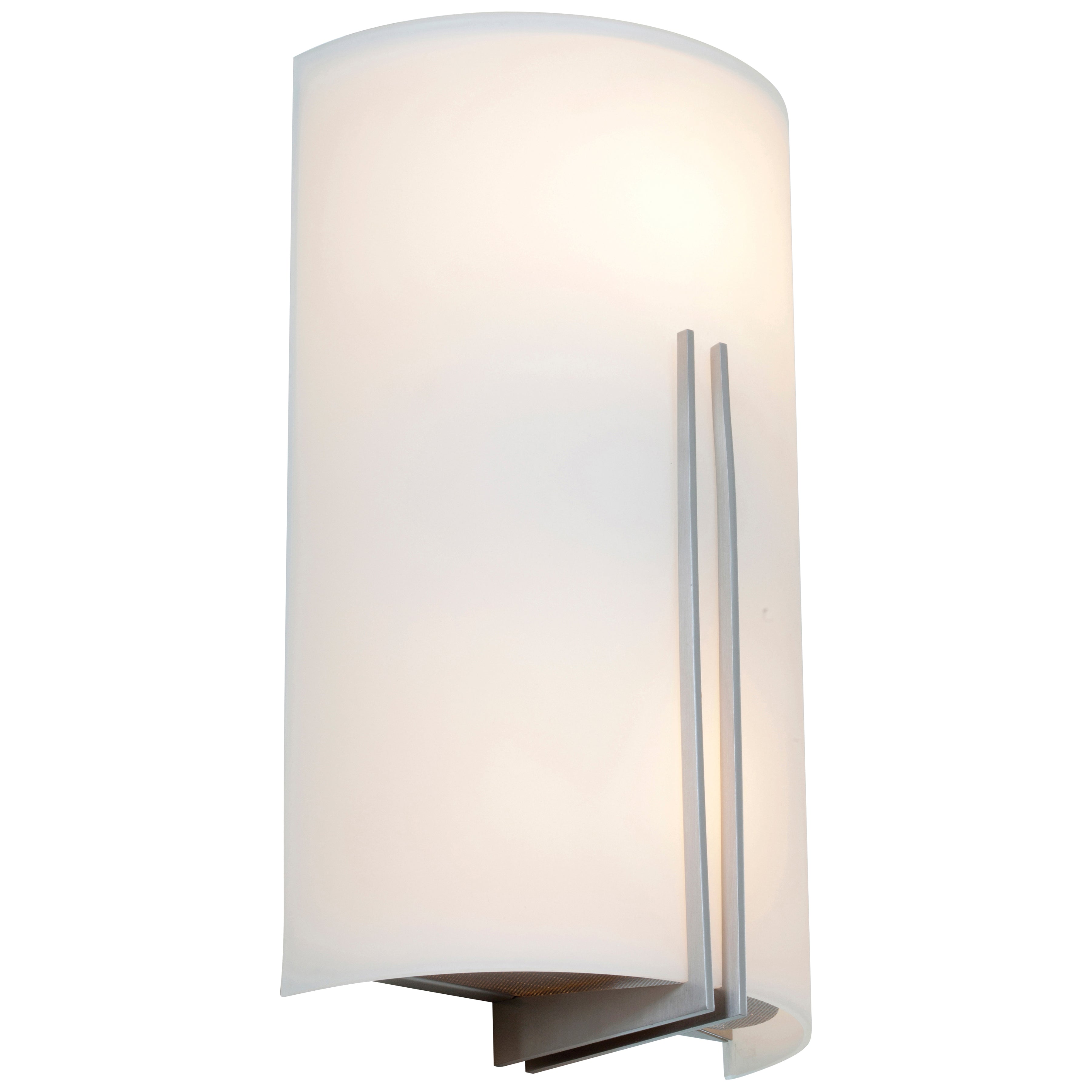 brushed steel wall sconce