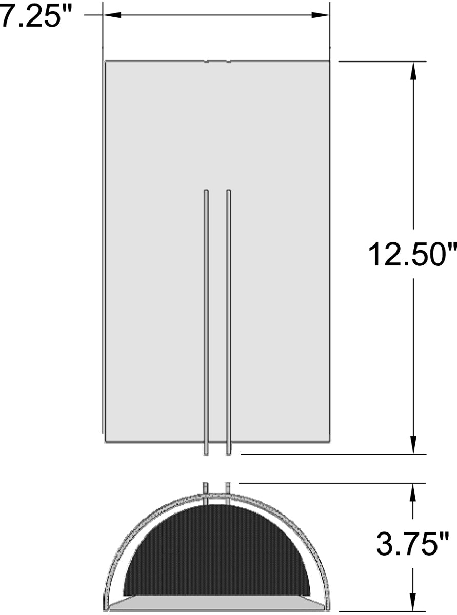 brushed steel led wall sconce