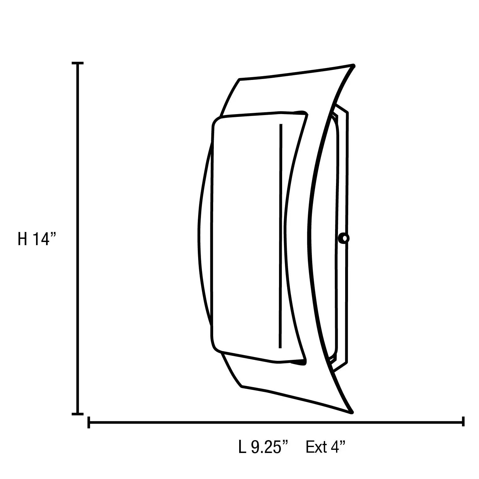 Satin outdoor wallmount
