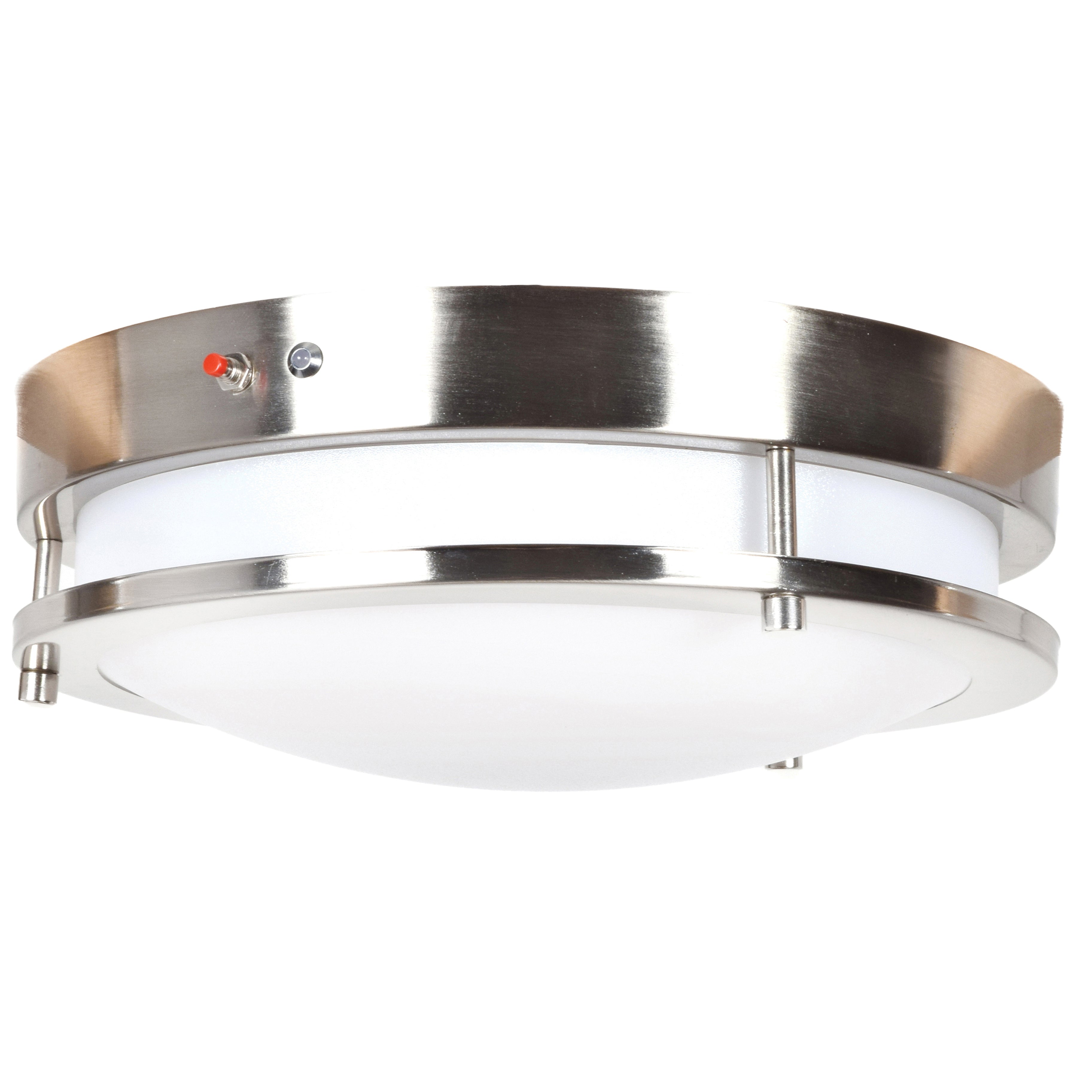brushed steel led flush mount