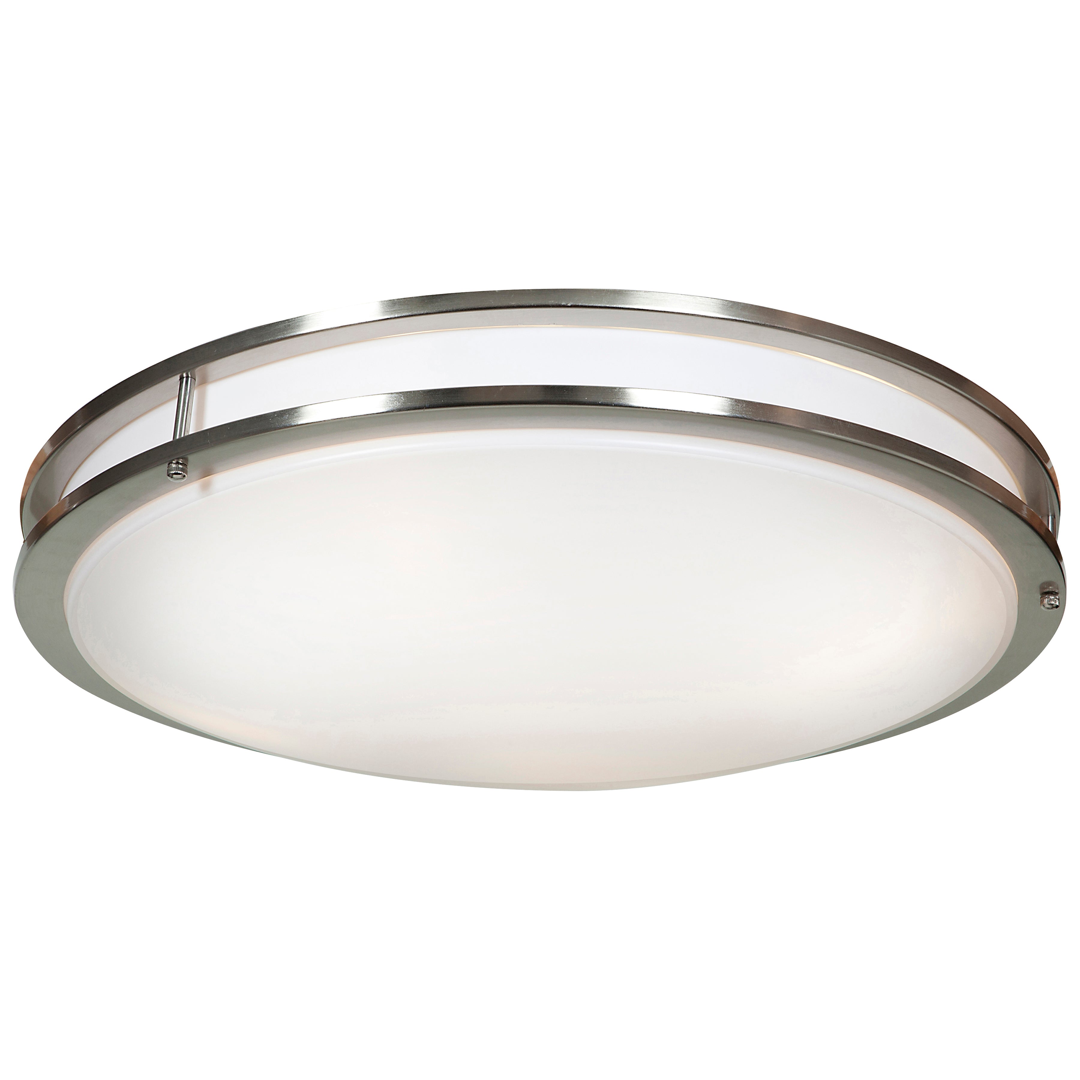 brushed steel led flush mount