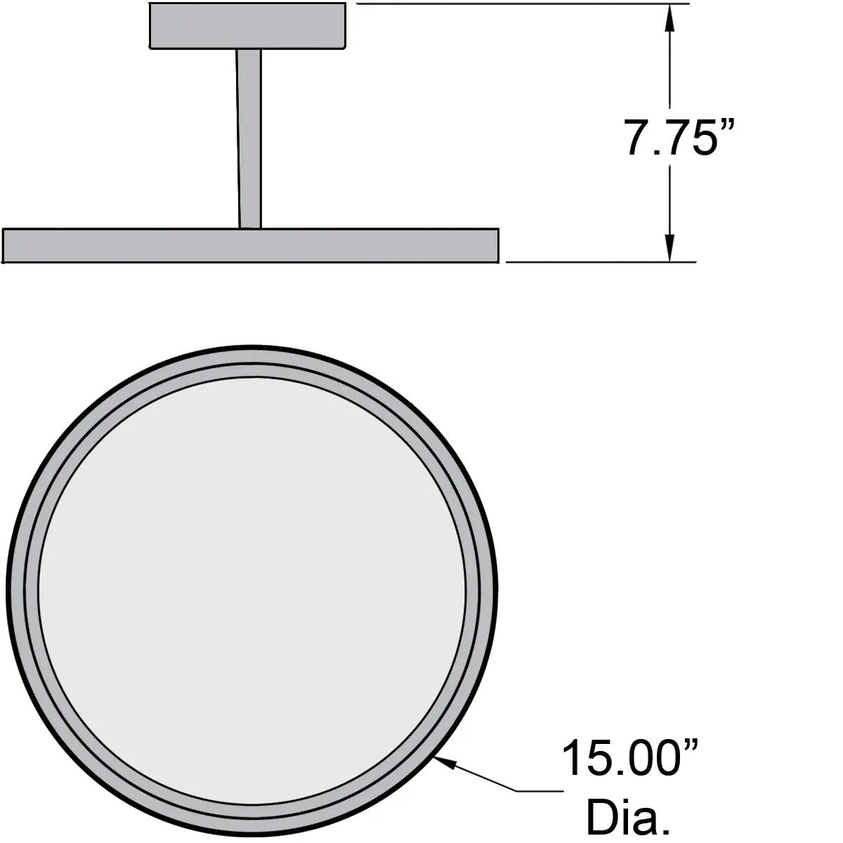 brushed steel led semi flush