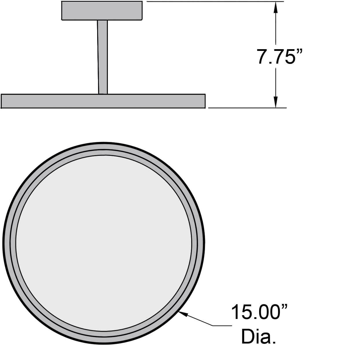 brushed steel led semi flush