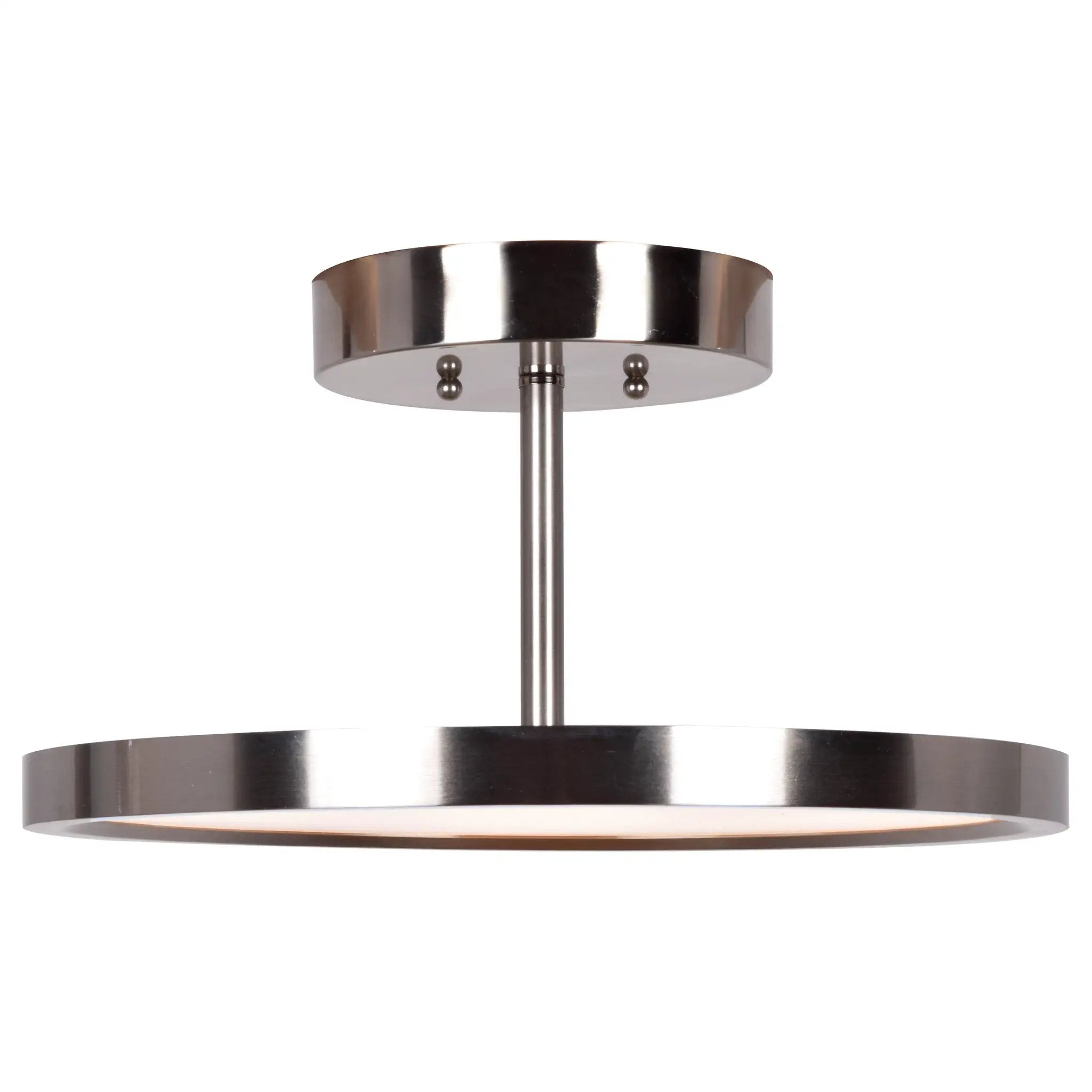 brushed steel led semi flush