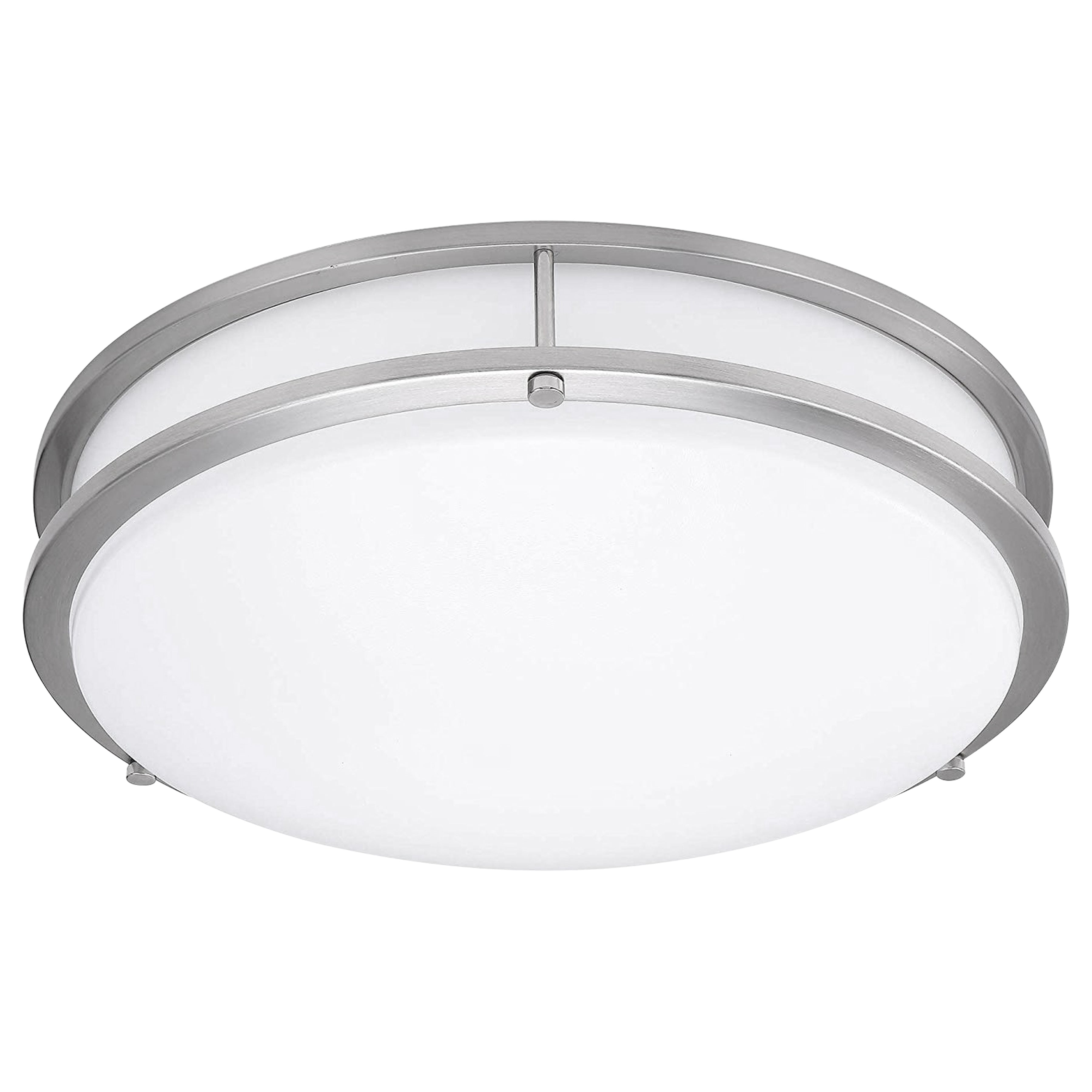 brushed steel led flush mount