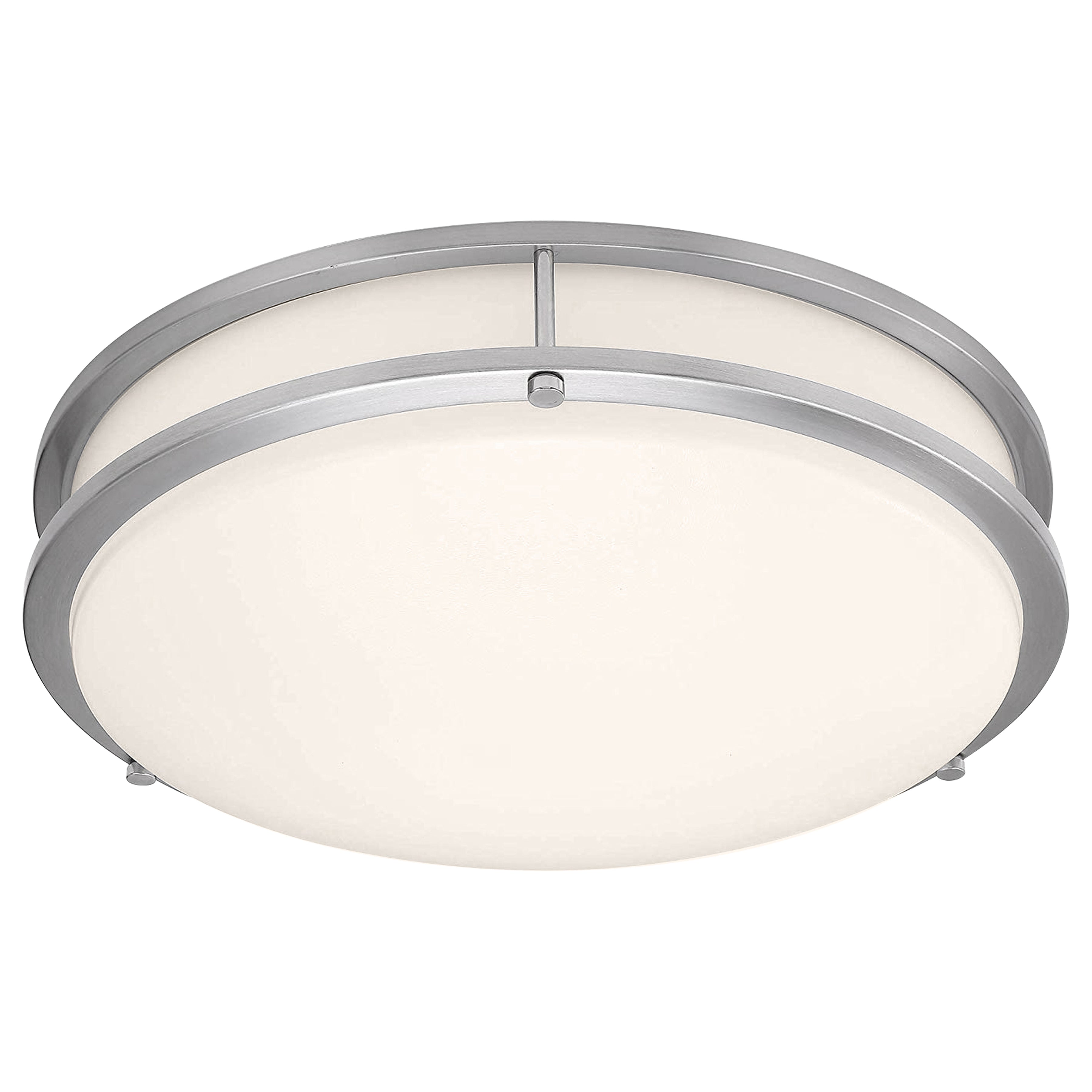 brushed steel led flush mount