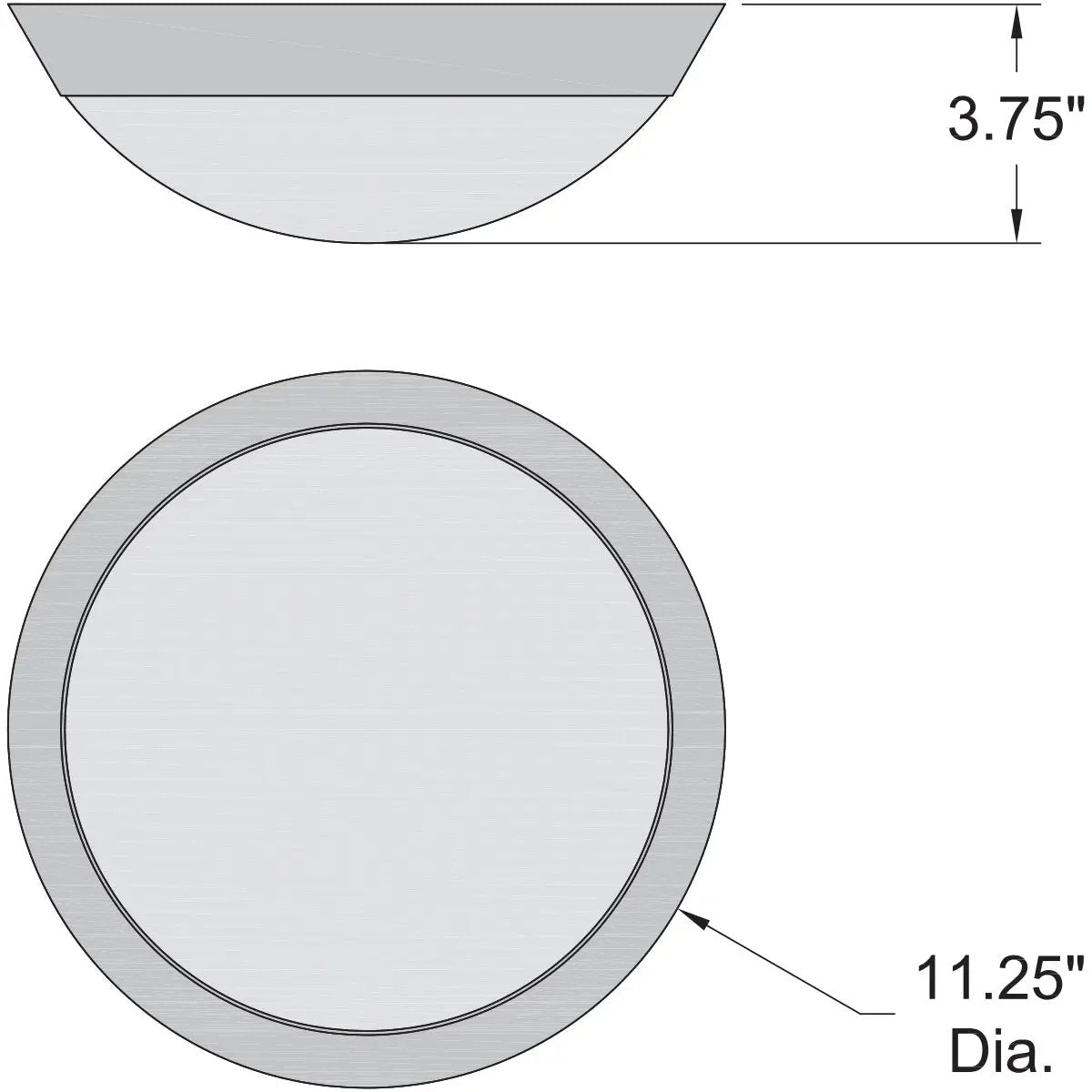 brushed steel led flush mount
