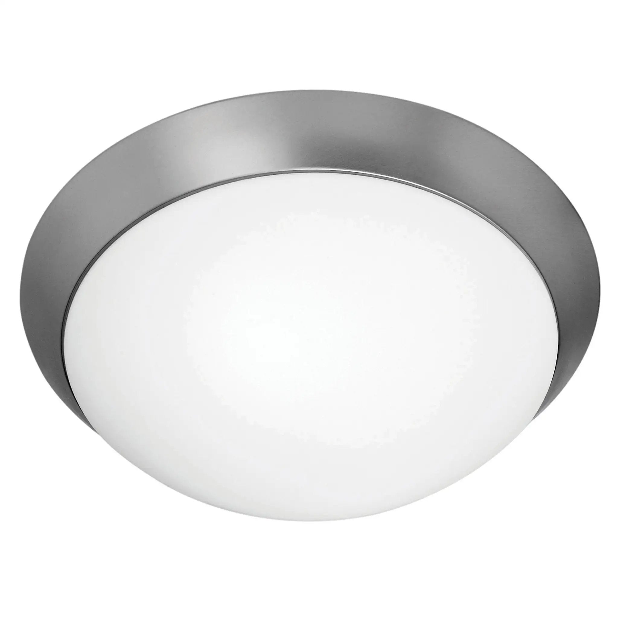 brushed steel led flush mount