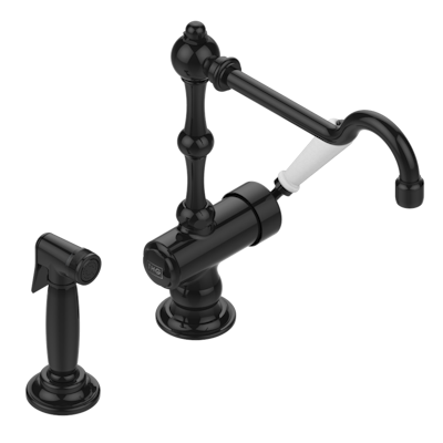 THG Paris 1900 Kitchen Single Hole Mixer with Swivel and Side Spray by THG Paris