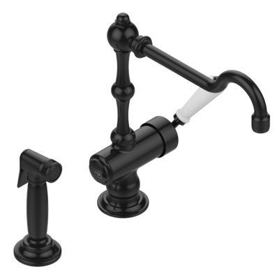 THG Paris 1900 Kitchen Single Hole Mixer with Swivel and Side Spray by THG Paris