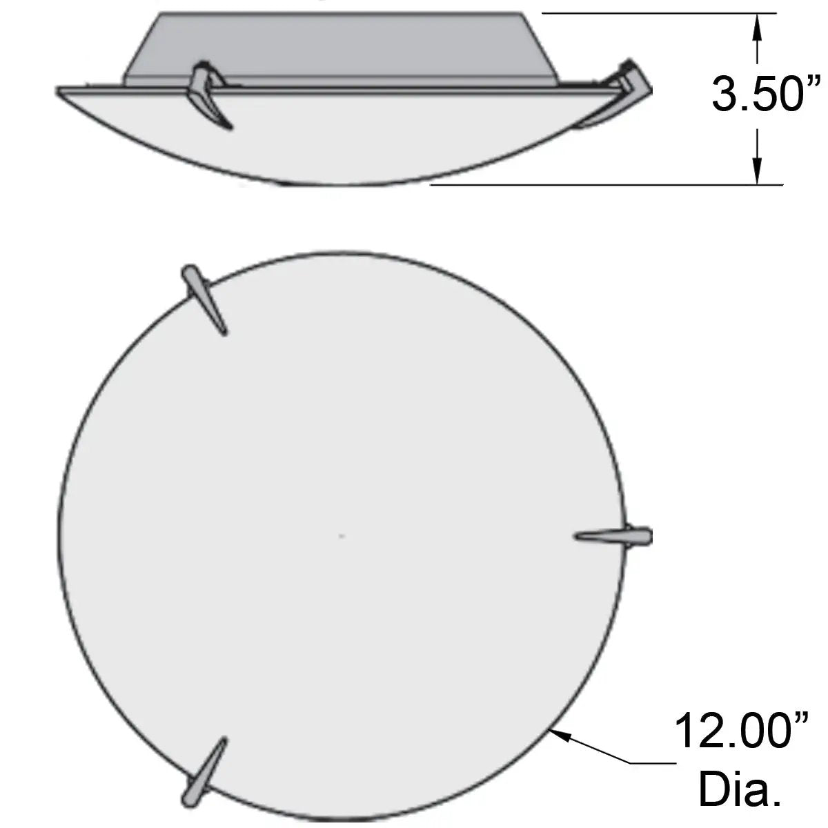 brushed steel led flush mount