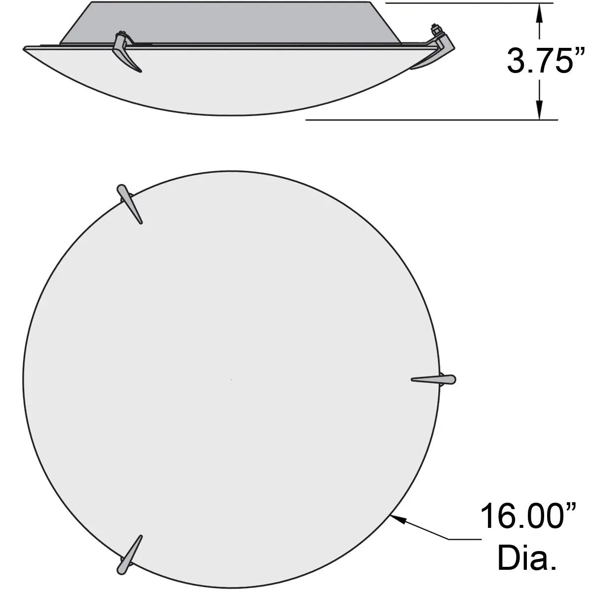 brushed steel led flush mount