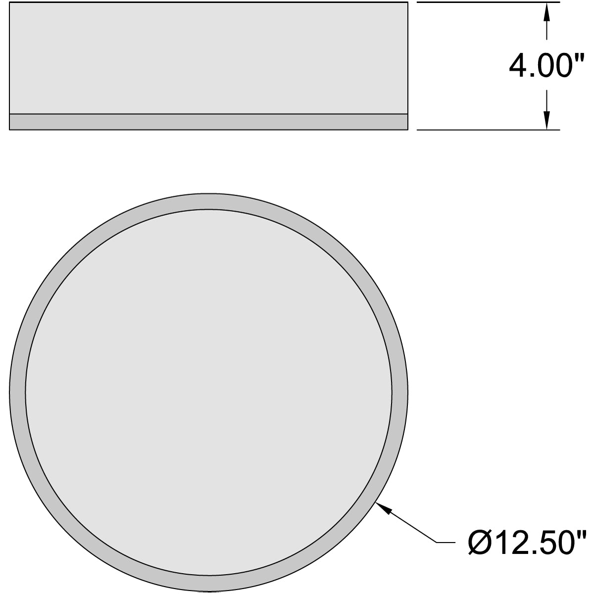 chrome flush mount