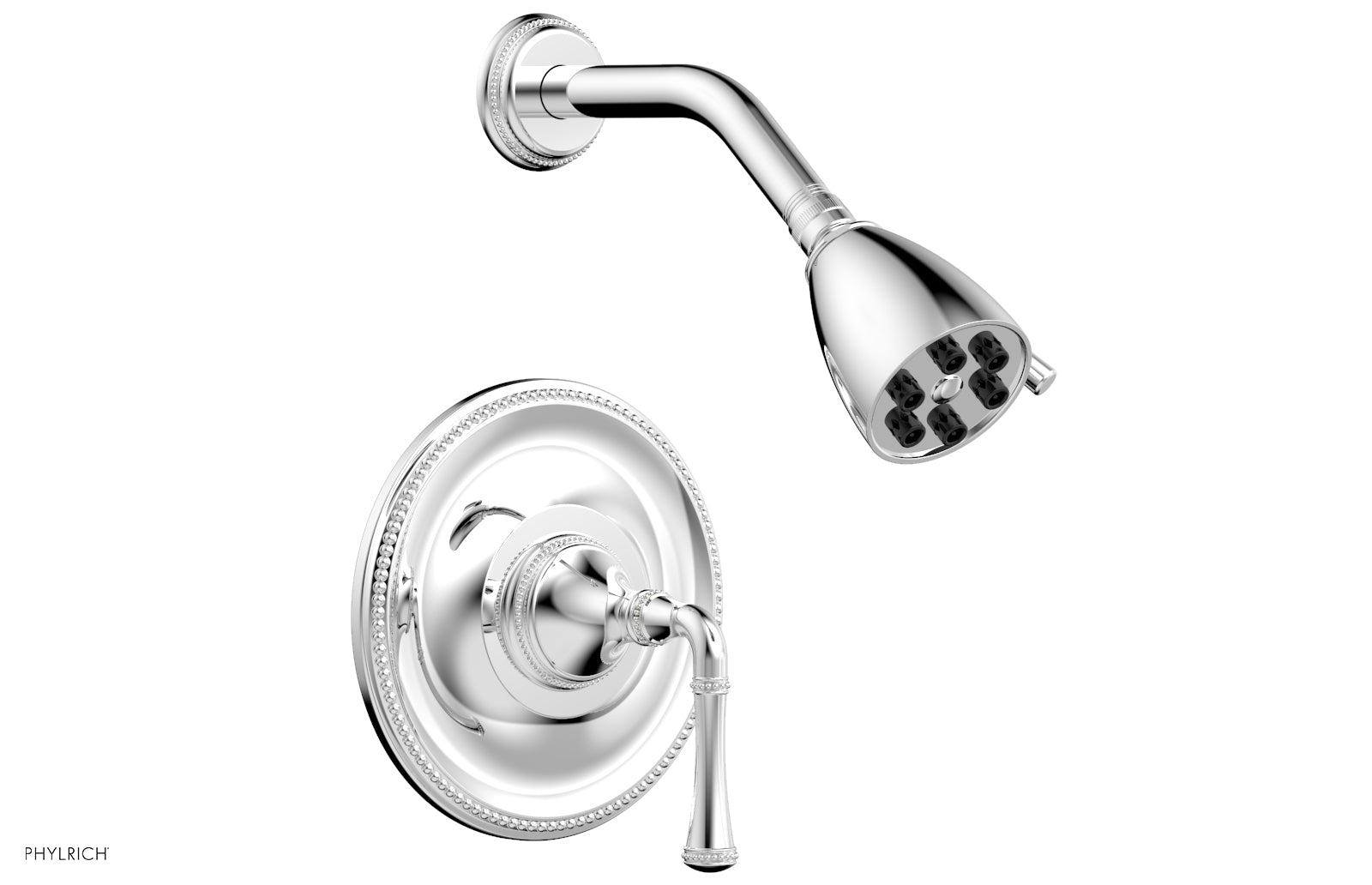 polished chrome shower set