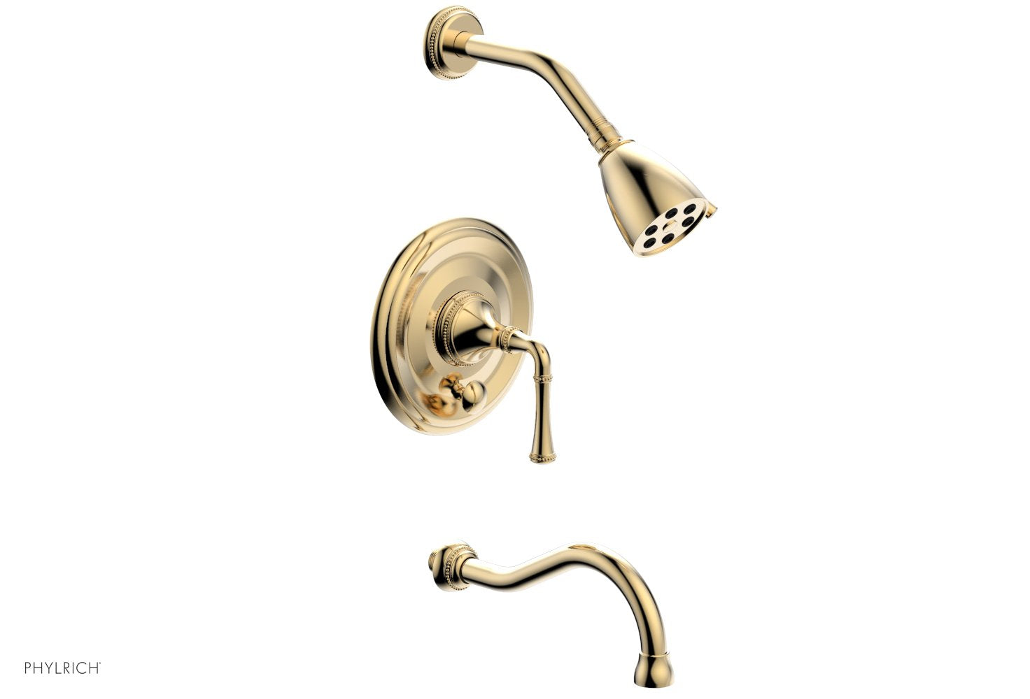 Phylrich BEADED Pressure Balance Tub and Shower Set - Lever Handle by Phylrich