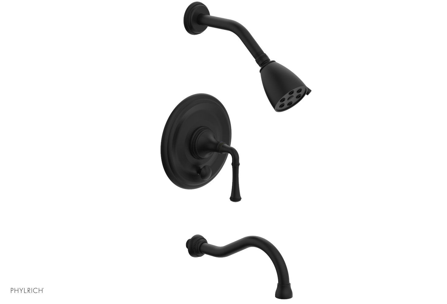 Phylrich BEADED Pressure Balance Tub and Shower Set - Lever Handle