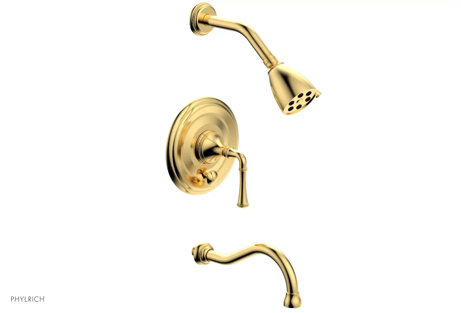 Phylrich BEADED Pressure Balance Tub and Shower Set - Lever Handle by Phylrich