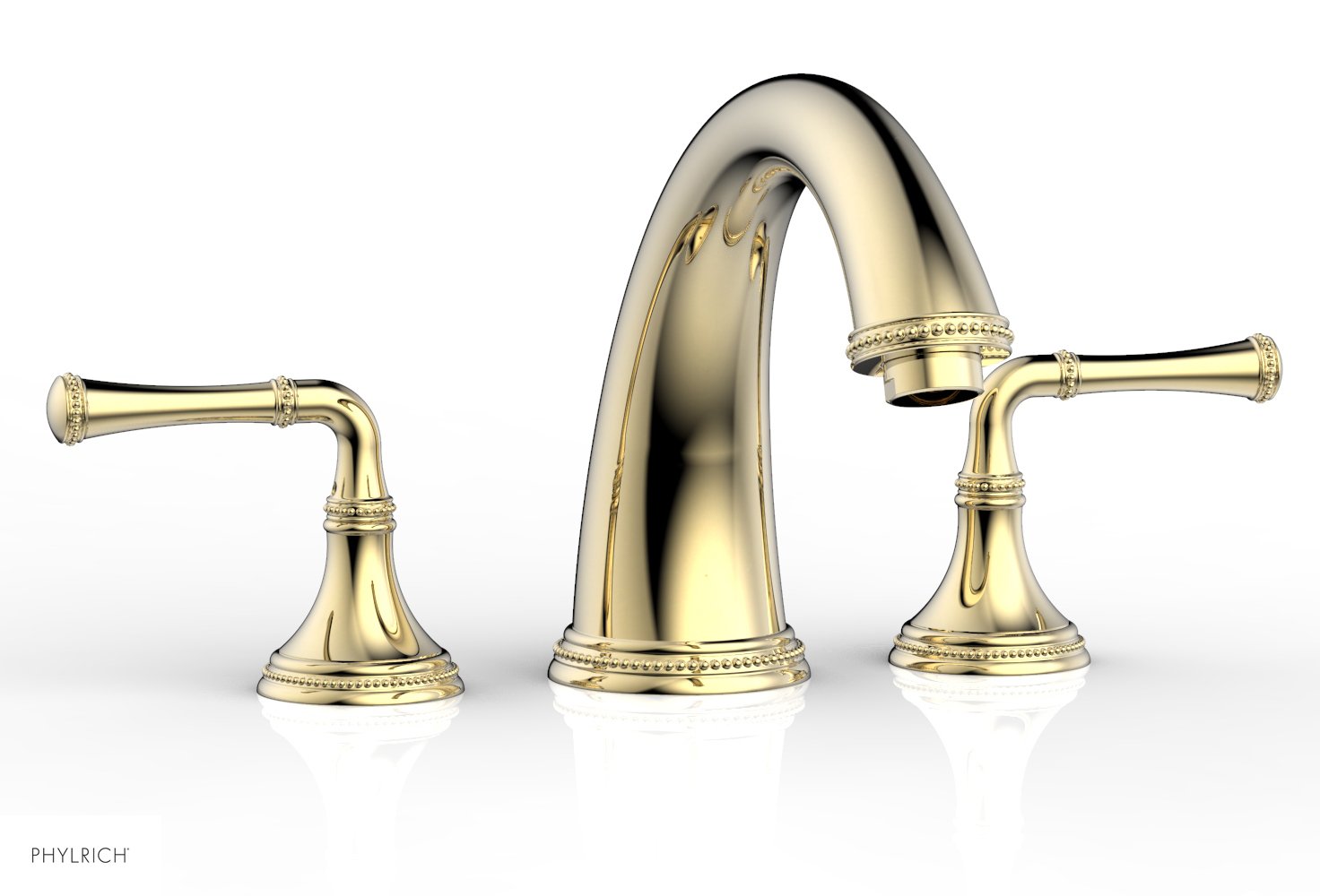 Phylrich BEADED Deck Tub Set - Lever Handles