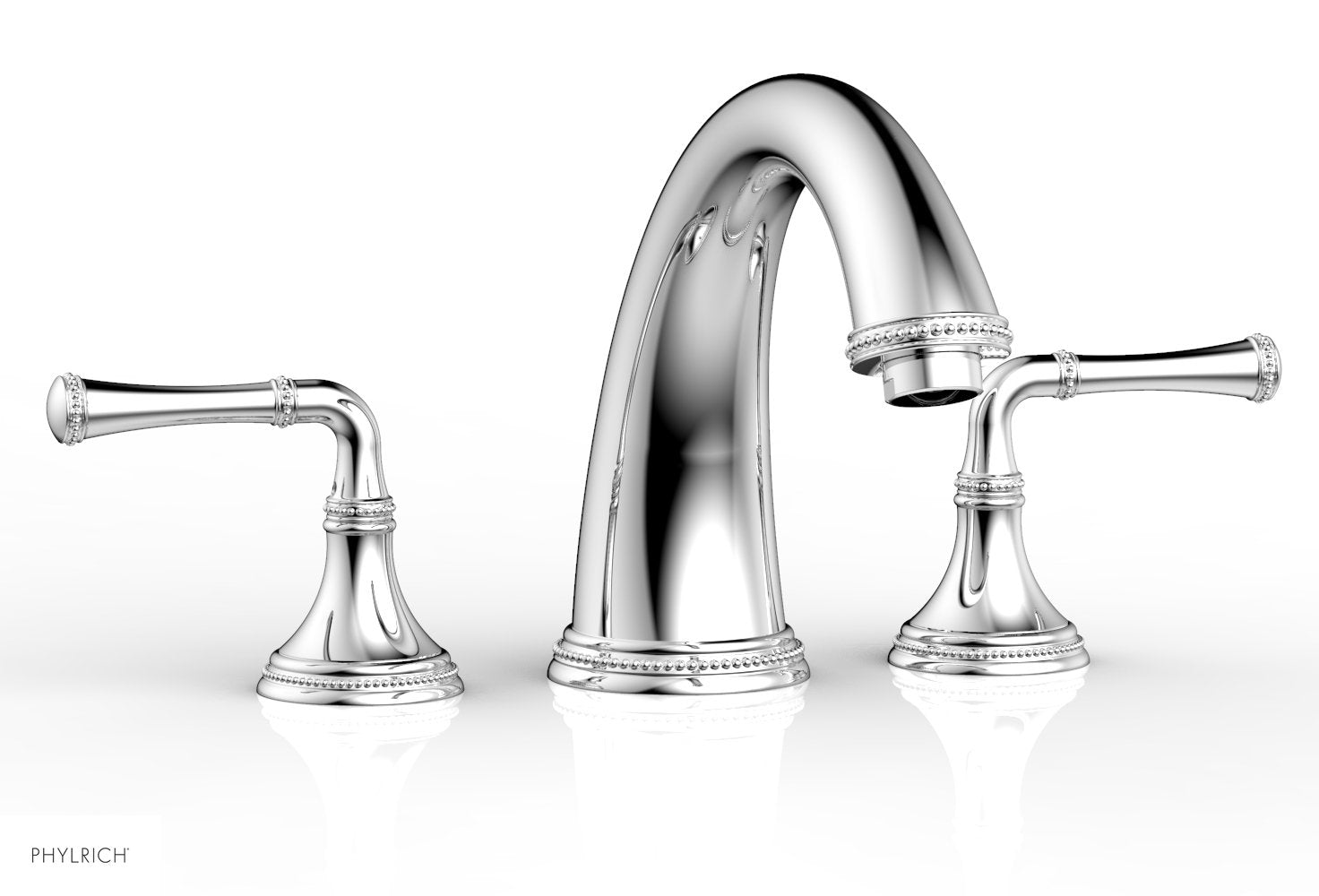 polished chrome deck tub set