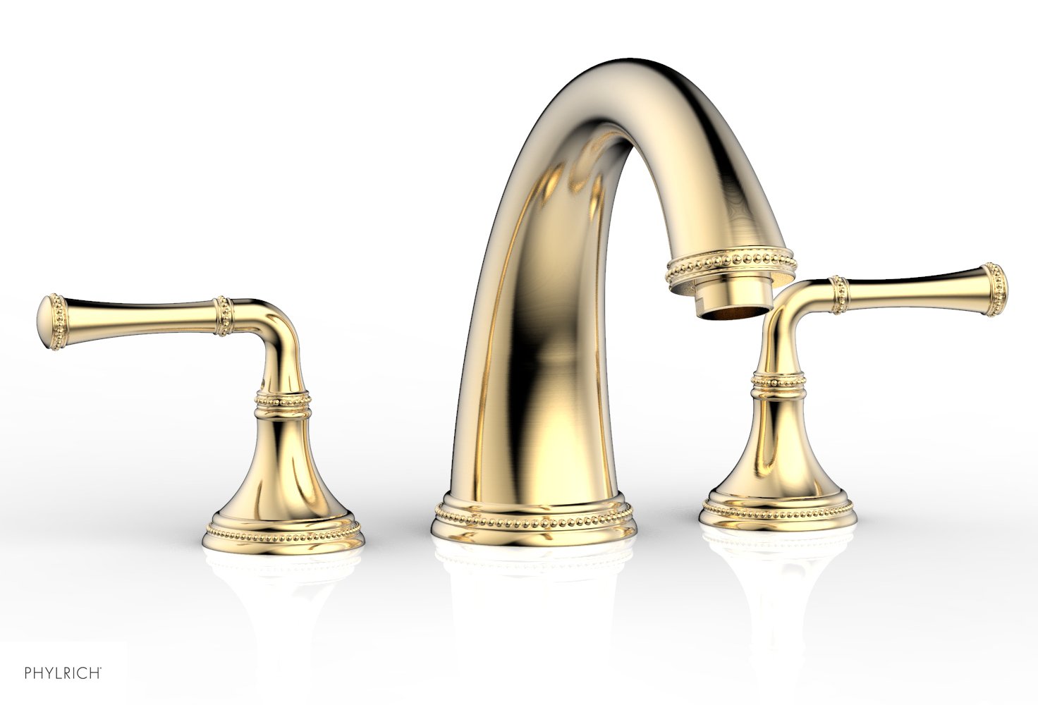 Phylrich BEADED Deck Tub Set - Lever Handles